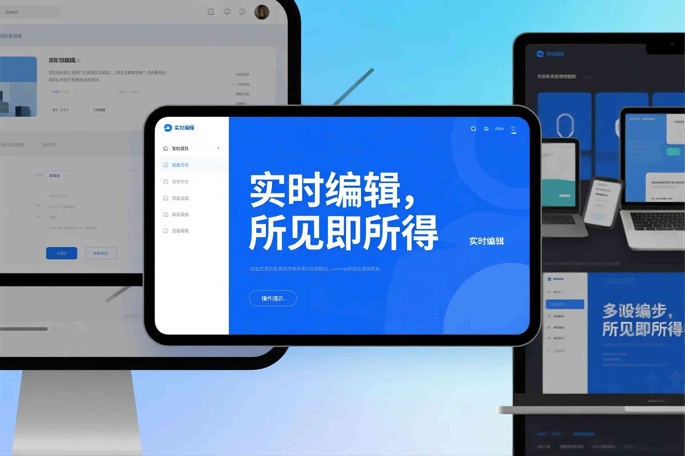 即时简历实时编辑功能展示：所见即所得简历制作界面